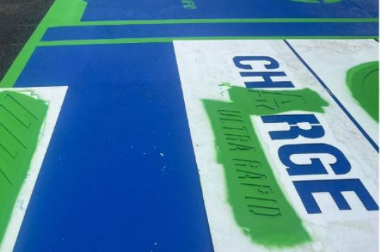 Top Mark Solutions EV charge road marking stencil