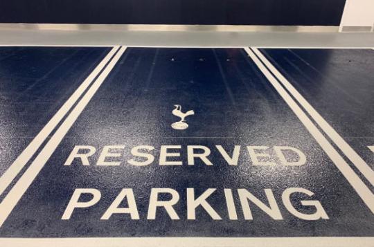 Reserved parking stencilled signage