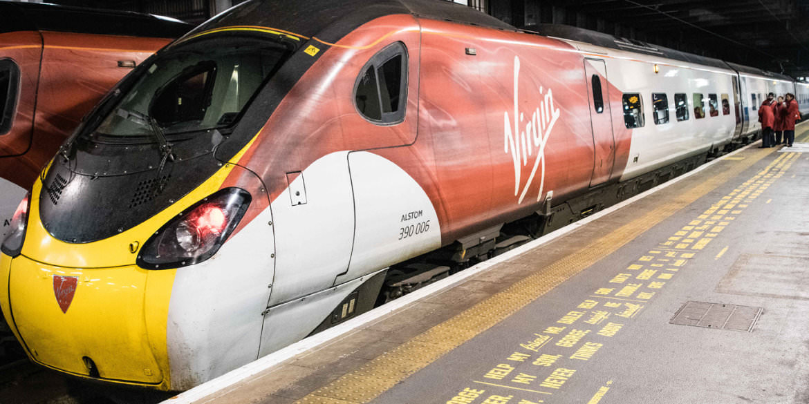 Virgin Trains platform stencils for Christmas campaign